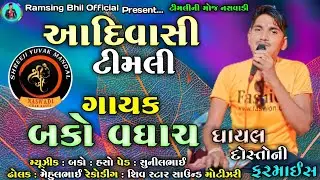આદિવાસી ટીમલી | New Timli 2024 | Aadivasi Timli | ગાયક બકો વઘાચ | Bako Vaghach
