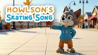 Learn to Skate with Howlson! 🛼Teach a Child to Roller Skate! Kids Skating Song | #skating #kidssongs
