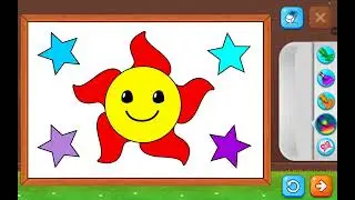 &ldquo;Coloring a Smiling Sun ☀️⭐ | Learn Colors for Kids | Tiny Color Tales&rdquo;