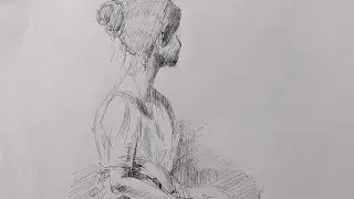 Tech With Art  is live Free hand sketch figer