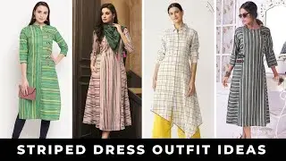 STRIPED DRESS OUTFIT IDEAS|STRIPED DRESS DESIGNS|