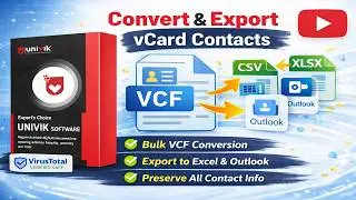 Convert VCF to Excel, CSV, PDF & Outlook on Windows (Batch vCard Converter) | 2026