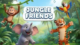 Jungle Friends Song 🐒🐘 | Fun Animal Dance Song for Kids | Kiddy Melody