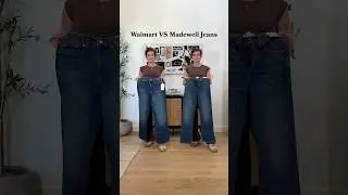 Walmart or Madewell Jeans?? Both such great quality! #walmartfinds #walmartfashion #jeans
