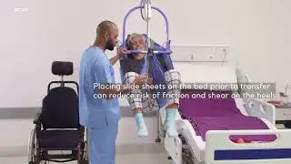 Slide sheet supporting sling installation | Patient Handling​ | Arjo Global