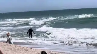 The first wave on the windy and loud first day of Spring 2025