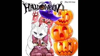 T&ocirc; m&agrave;u theo số haloween 2021 ♡ Paint by number ♡ Coloring ♡ Color art ♡ Nhạc Một giấc mộng xưa