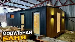 Обзор модульной бани по проекту БАРН-7. РубльБрус