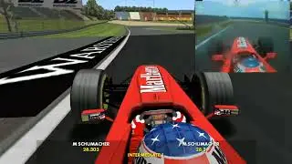 Grand Prix 4 vs Real Life comparison - 1998 Luxembourg GP - Michael Schumacher Pole Lap