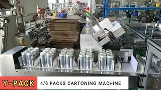Beer Can 6 packs Automatic Cartoning Machine For Chile