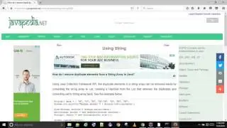 How do I remove duplicate elements from a String Array in Java? | javapedia.net