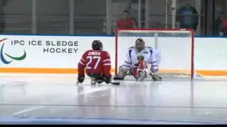 Brad Bowden Sledge Hockey Shootout goal against Russia in 4 Nations cup