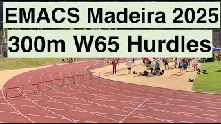 300m W65 Hurdles Final EMACS Madeira 2025 European Masters Athletics Stadia Championships