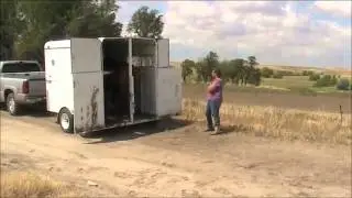 Trailer loading into a two horse trailer