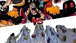 Blackbeard vs Admirals || One Piece