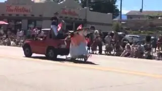 Tony Zelko float in Osoyoos Cherry Fiesta Parade