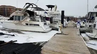 James Creek Marina - boat fire