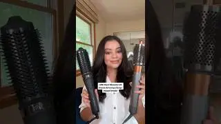 GHD Duet Blowdry VS Dyson Airwrap Large Round Brush on Curly Hair!
