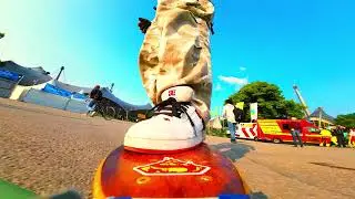 Longboard Olympia Munich ☀️ #longboarding #chill #chillvibes #hiphopmusic #music #beats #4k #sunset