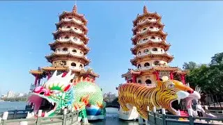 Some views of Dragon-Tiger pagoda in Kaoshiung,Taiwan