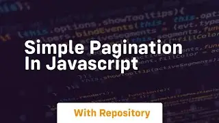 simple pagination in javascript