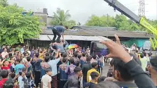 Rakholi Karad Janmashtami celebration DJ Arun new setup full enjoy karada group taraf se yogo rider