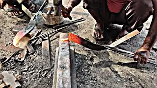 ⚒️बेंठी(हसुआ)। Antique forged iron India traditional vegetable cutter Boti Pashul.contact.993928586.