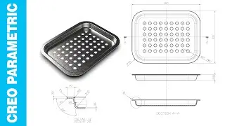 DRIP TRAY modelling in CREO