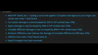 R1 Affliction Warlock PvP Dragonflight S3 Patch 10.2.0 Talents, Buffs, and Tier Bonus Explanation.