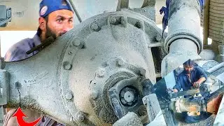 Repairing Process Of Truck Broken Wheel Axle | OverLoaded Truck | Broke  tube axle ￼ amazing repair