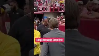 Kirby Smart walks Saban Field before  Georgia faces Alabama