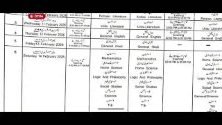 U.P. Madarsa Board Exam Time Table 2026
