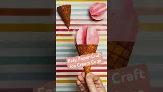 Glittery Paper Plate Ice Cream Cone Craft for Kids | Easy Summer Art Project ✨