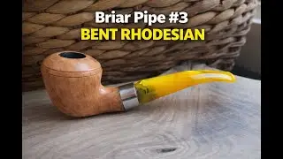 Handmade Briar Pipe #3 | Bent Rhodesian | From Block to Pipe