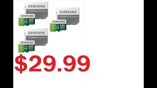 $29.99 at Woot Samsung MicroSDXC EVO Select UHS-3 64GB Memory Card w/ Adapter (3-Pack)