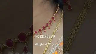 Exclusive Ruby style necklace in 7.22 gr from Adharva jewels in 91.6 gold.