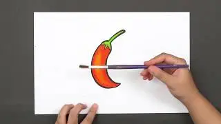 How to Drawing a cute - chili - Easy Drawing