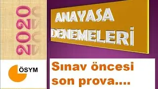 Önlisans Anayasa Denemesi | sınav öncesi kendinizi deneyin | #anayasavideoları