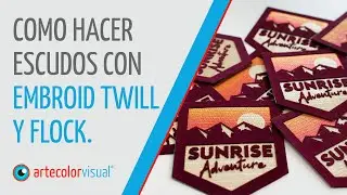 Como hacer un escudo con Embroid Twill sublimado y vinilo Flock. 🔥🛡