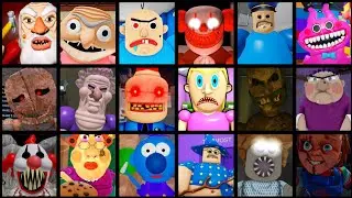 EVIL GRANDMA, RUN FROM CHUCKY, BABY BOBBY, MİSS HAPPİ, EVIL STEP DAD, BARRY PRISON RUN ROBLOX