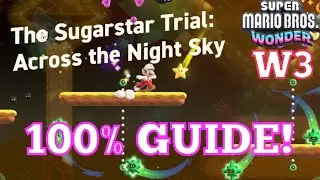 All Flower Coins & Wonder Flower 100% GUIDE in The Sugarstar Trial: Across the Night Sky!
