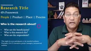 Importance of Place in Your Research | Limitations in Research | 4P Framework | Research Methods