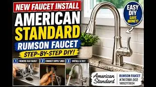 Как установить новый смеситель American Standard Rumson #7417801002 10052113034