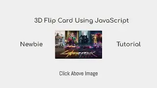 3D Flip Card Effect Using Few Lines Of JavaScript