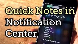 Place Easy-to-View Notes in the Notification Center on iOS 8 [How-To]