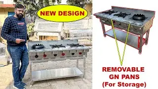 Three Burner Range New Design 🔥 - Heavy Duty Commercial Cooking Range #threeburnerrange