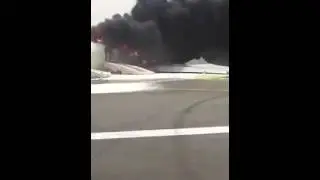 Emirates Flight EK 521 fire in Dubai airport .