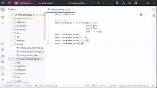 Slicing Two Dimensional Arrays using NumPy