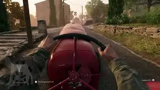 Battlefield V tractor driving around Provence