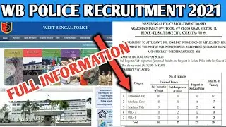 WB Police recruitment 2021, Wbp Latest Vacancies, Apply online, Kolkata police, Wb Latest govt jobs